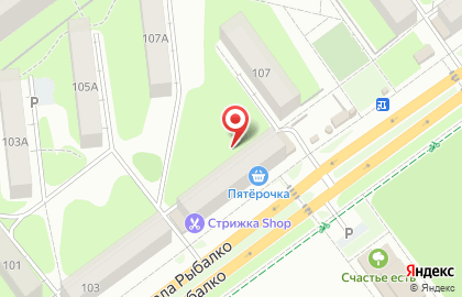 Магазин товаров смешанного типа на улице Маршала Рыбалко на карте