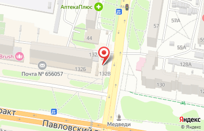 Мастерская по ремонту обуви и изготовлению ключей в Барнауле на карте