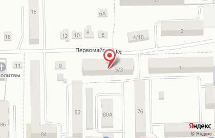 Служба заказа легкового транспорта Зеленый огонек на Первомайской улице на карте