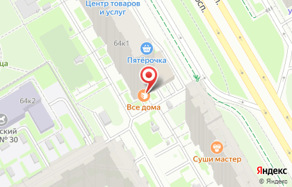 Продуктовый магазин в Санкт-Петербурге на карте