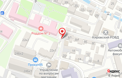 Продовольственный магазин в Кировском районе на карте