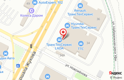 Автосервис Гарант на улице Маршала Жукова на карте