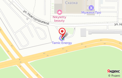 Сеть АГЗС Экогаз на улице Новгородцевой на карте