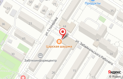 Супермаркет Забайкальский Привозъ на Ангарской улице на карте