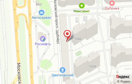 Слайд на Московском проспекте на карте