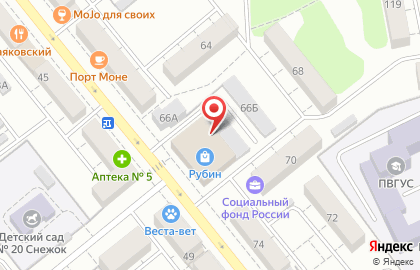 Магазин товаров для рукоделия на улице Карла Маркса на карте