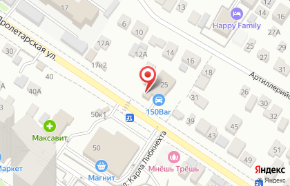 Автокомплекс Deluxe на Пролетарской улице на карте