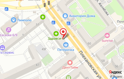 Киоск по продаже цветов на Плехановской улице на карте