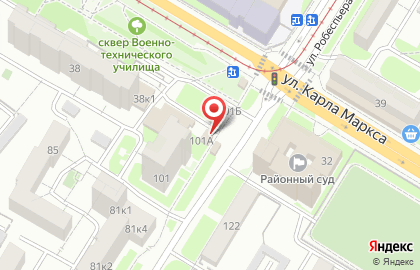 Продуктовый магазин в Ленинском районе на карте
