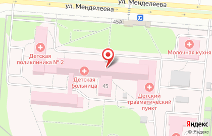 Детская городская больница с перинатальным центром в Нижнекамске на карте