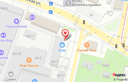 Кафе Атак на Большой Семёновской улице на карте