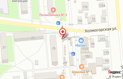 Киоск по продаже фруктов и овощей на Холмогорской улице на карте
