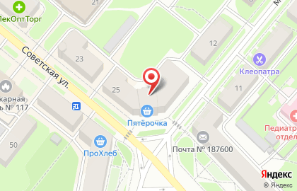 Центральная Библиотека на Советской улице на карте