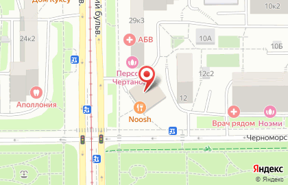 Ресторан Noosh Cafe на Симферопольском бульваре на карте