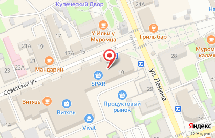 Супермаркет Spar на Советской улице на карте