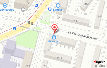 Продовольственный магазин Лукошко+ на улице Степана Халтурина на карте