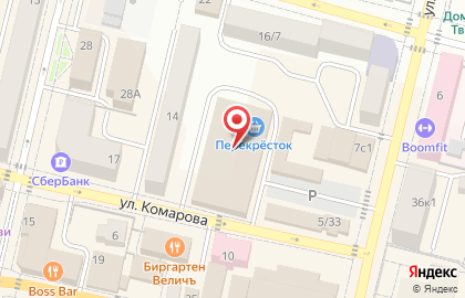 Перекресток в Звенигороде на карте