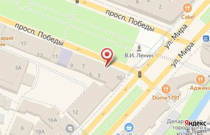 Банкомат Банк ВТБ 24 на проспекте Победы, 3 на карте