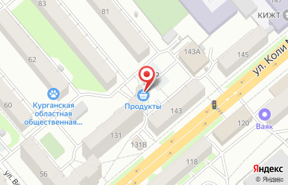 Продуктовый магазин на Комсомольской на карте