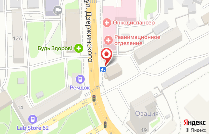 Продовольственный магазин на улице Дзержинского на карте