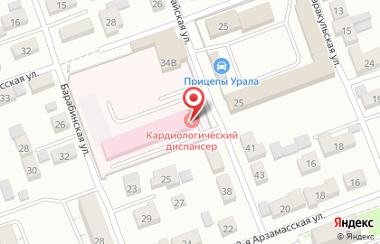 Челябинский областной кардиологический диспансер на карте