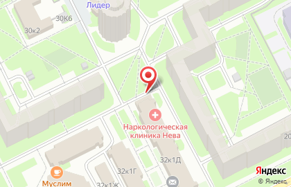 Продовольственный магазин Гин в Фрунзенском районе на карте