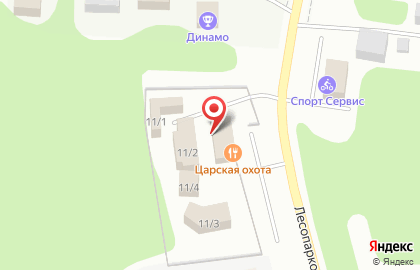 Ресторан Царская охота на Лесопарковой улице на карте