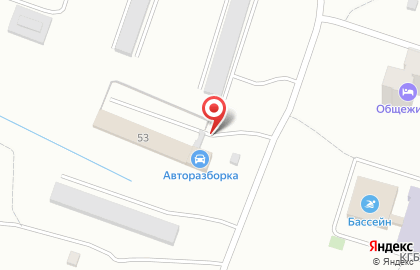Автостоянка на проспекте Строителей, 53 к1 на карте