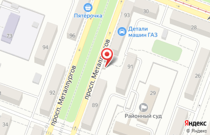 Продуктовый магазин, ИП Фролова Т.В. на проспекте Металлургов на карте