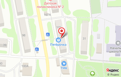 Супермаркет Пятёрочка на улице Свердлова на карте