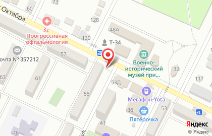 Киоск быстрого питания на улице 50 лет Октября на карте