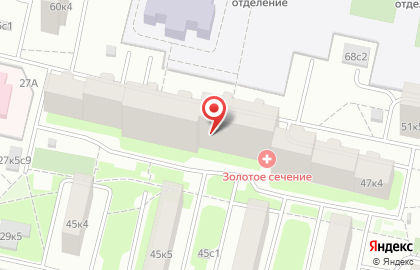 Медицинский центр Золотое Сечение на улице Юных Ленинцев на карте
