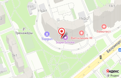 Барбершоп TOPGUN на Беломорской улице, 11 к 1 на карте