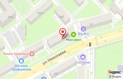 Мебельная компания Мегаполис плюс на улице Николаева на карте