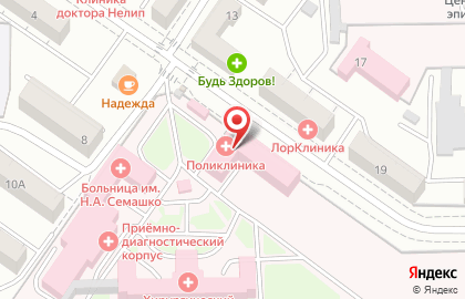 Консультативно-диагностическая поликлиника на улице Павлова на карте