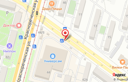 Киоск по продаже печатной продукции Союзпечать на Краснореченской улице на карте