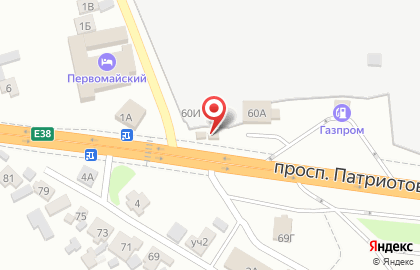Киоск фастфудной продукции Обжорка на проспекте Патриотов на карте