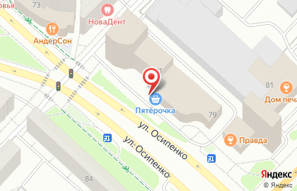 Социально ориентируемый проект Путевка в жизнь на улице Осипенко на карте