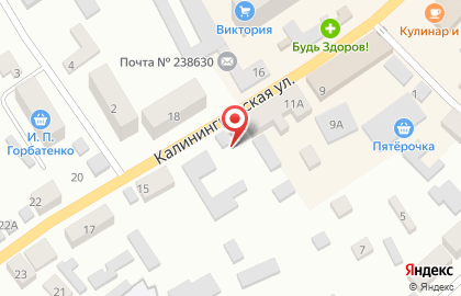 Кондитерский магазин Сладкоежка на Калининградской улице на карте