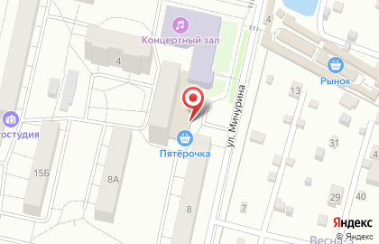 Супермаркет Пятёрочка на Театральной улице в Подольске на карте