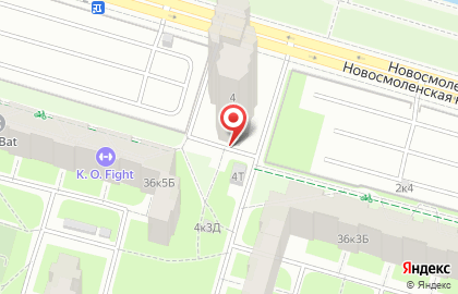Автостоянка на Новосмоленсокй Набережной, 4а на карте