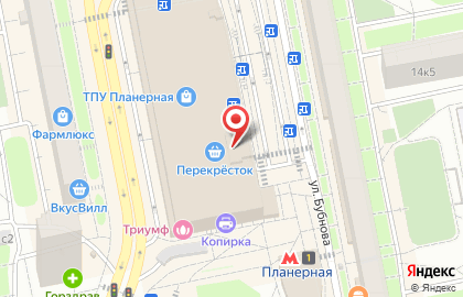 Магазин парфюмерии и косметики Л`Этуаль на Планерной улице на карте
