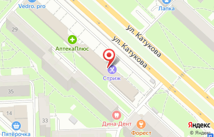 Эконом-парикмахерская Стриж в Октябрьском районе на карте
