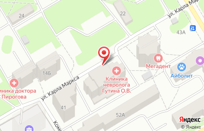 Салон красоты Меланж на улице Карла Маркса на карте