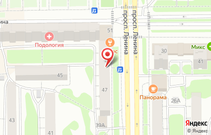 Агентство недвижимости Горжилсервис на проспекте Ленина на карте