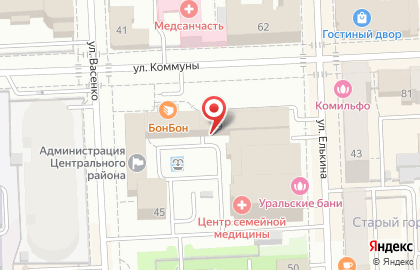 Центральный районный суд в Челябинске на карте