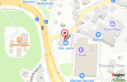 Автокомплекс Gta.sochi на Виноградной улице на карте