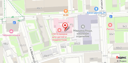 Детское отделение СМ-Клиника в 3-м проезде Марьиной Рощи на карте