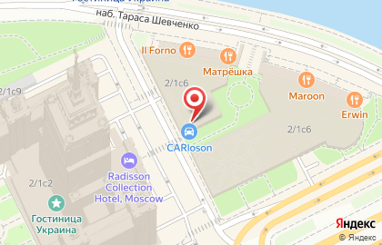 Конгресс-парк Radisson Royal Москва на карте