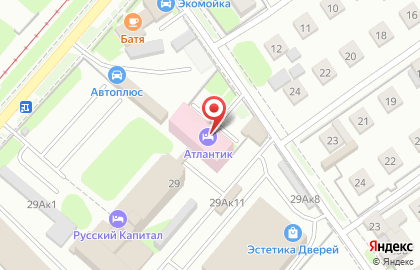 Гостиничный комплекс Атлантик в Автозаводском районе на карте